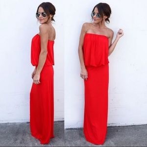 NWOT Vici Strapless Maxi Dress